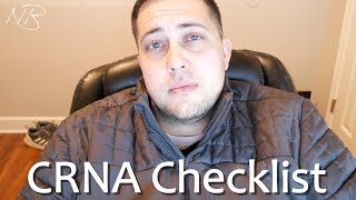 CRNA Checklist! | ICU Orientation Over!