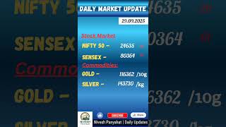 Sensex Nifty Share Market Updates 29.09.2025 | Gold Silver rate today