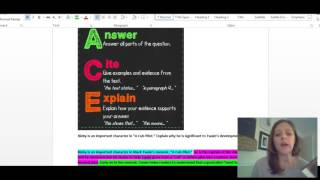 Textual Evidence (RACE) in Constructed Response Writing