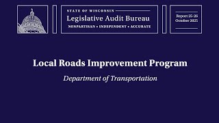 Report 25-26 Local Roads Improvement Program