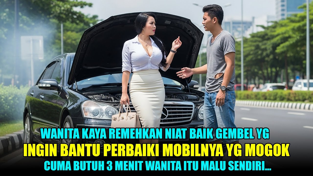 Wanita Kaya Hina Pemuda Gembel Saat Mobilnya Mogok, 3 Menit Kemudian Langsung Terdiam Malu!