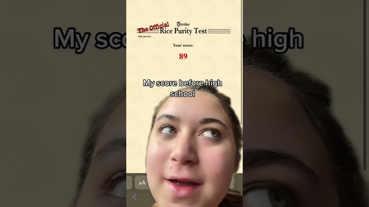 Comparing Rice Purity Test Scores: Before and After High School