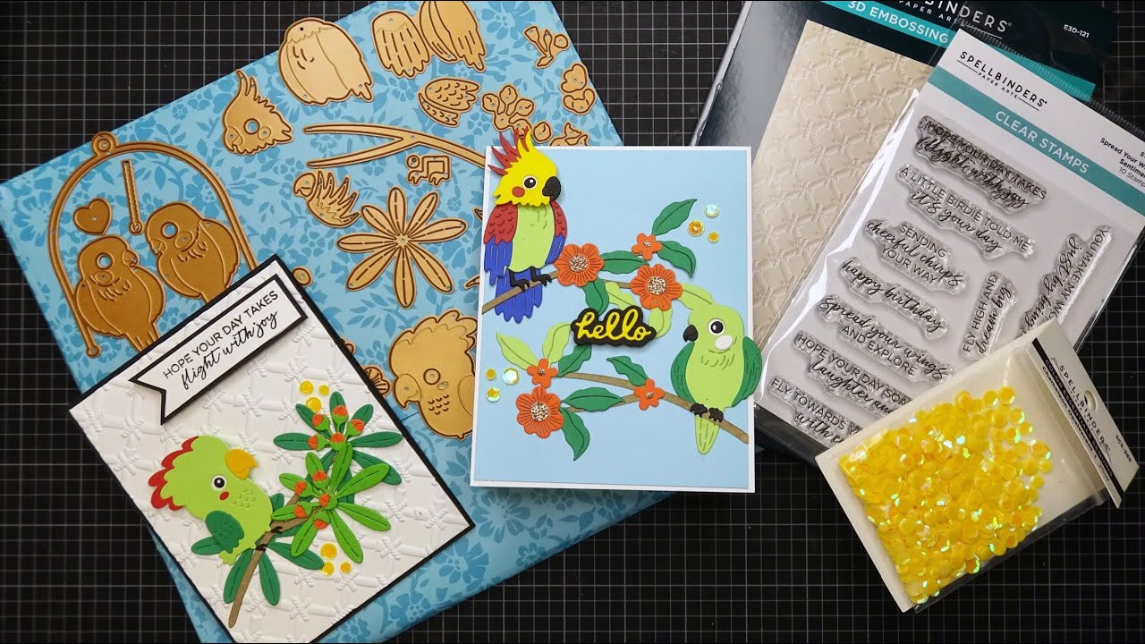 Spellbinders Cheerful Chirps "Pretty Birds" and "Flying High" Tutorial! Just so Adorable!