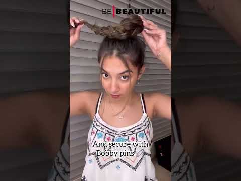 Creating Easy Top Bun Hairdo | DIY Hairstyles | Be Beautiful #Shorts