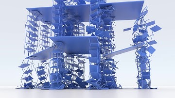 Tower of plastic collapse - Bullet Physics Simulation (Maya 2018)