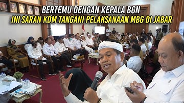 BERTEMU DENGAN KEPALA BGN | INI SARAN KDM TANGANI PELAKSANAAN MBG DI JABAR