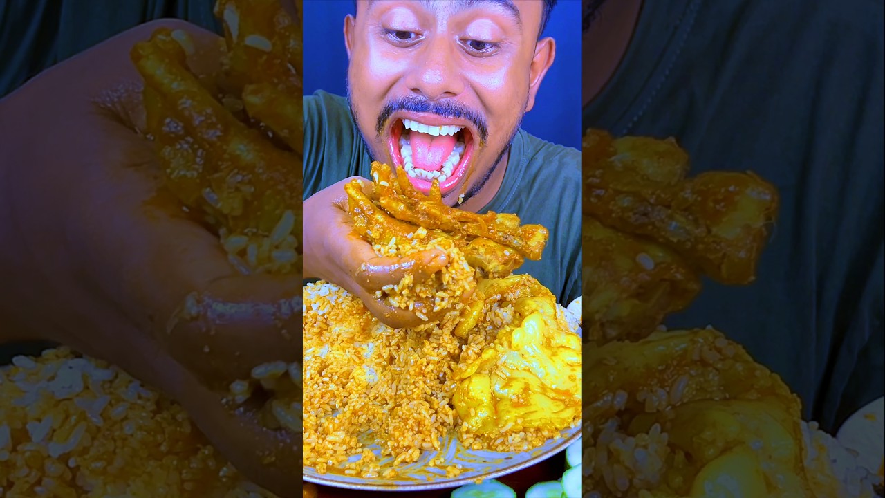 Very Spicy Chicken Feet,Rice Eating 