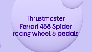Thrustmaster Ferrari 458 Spider Racing Wheel & Pedals - Black & Red - Product Overview