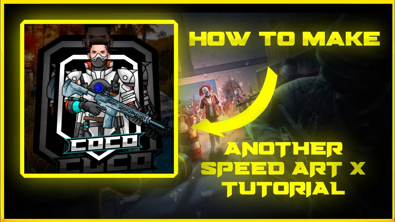 🤗|| SPEED ART || HOW TO MAKE PUBG MASCOT LOGO || TUTORIAL||🤗