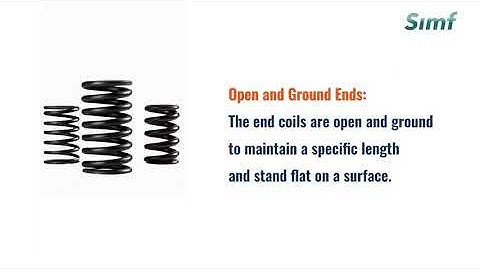 What are the common types of compression spring ends?
