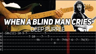Deep Purple - When a Blind Man Cries solos (Guitar lesson with TAB)