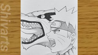 Draw Naruto and Kurama Like a Pro - Full Tutorial for Anime Fans #naruto #art 