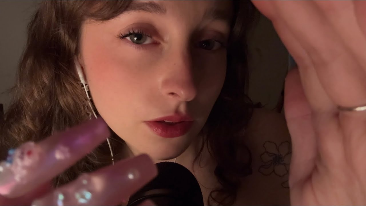 ASMR soft breathy mouth sounds with mic blowing 