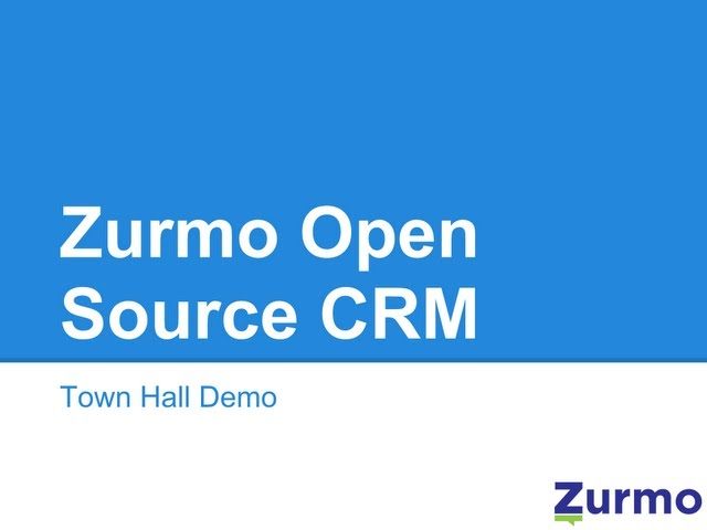 Zurmo Open Source CRM Demo