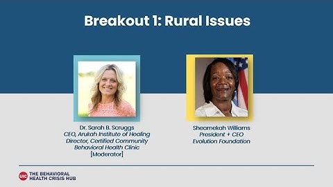 The 2025 Behavioral Health Crisis Continuum Forum Day 2: Breakout #1 on Rural Issues