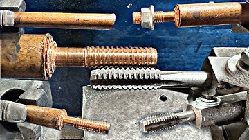 We Created Thread Using Thread Drill on a Manual Lathe / Watch Complete Process!