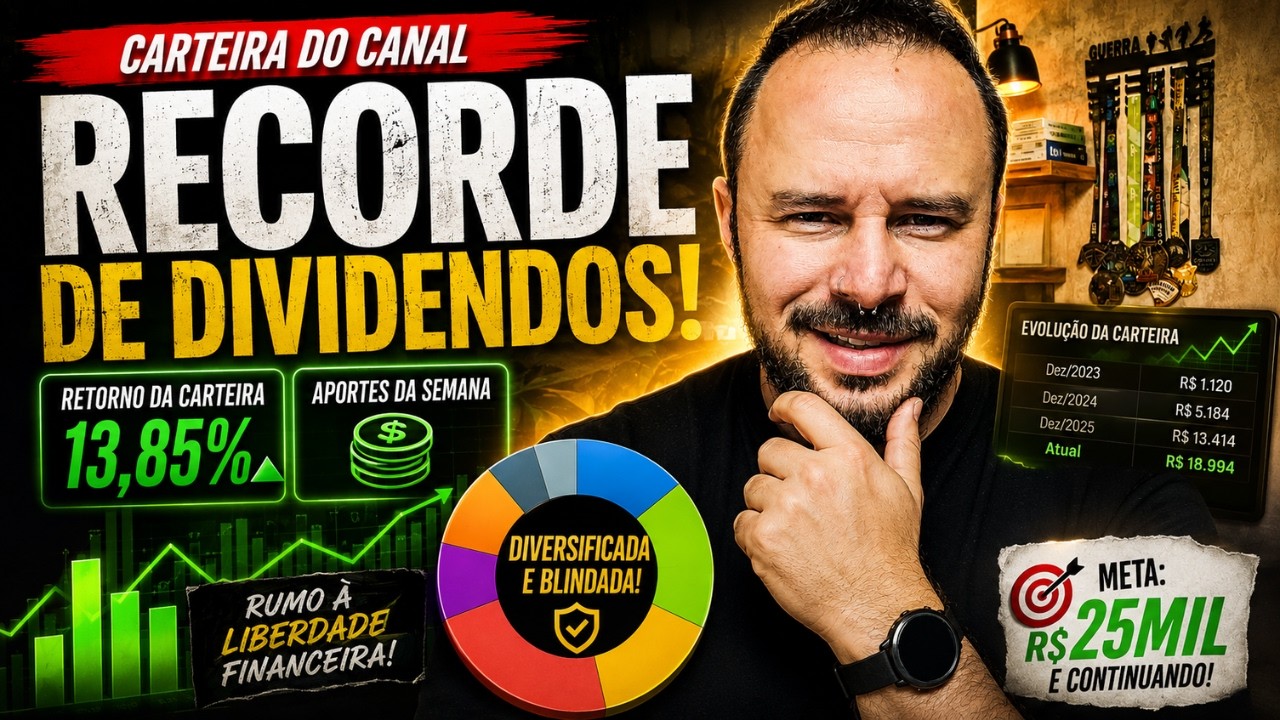NÃO ESPERAVA ESSE RESULTADO! 😱 Minha Carteira Bateu Recorde