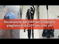 Recensione del G4Free Ombrello pieghevole da 157 cm, con striscia riflettente, 10 stecche, grande, d