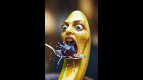 Banana’s SHOCKED Reaction While Eating a Grape 😳🍇 #shortvideo
