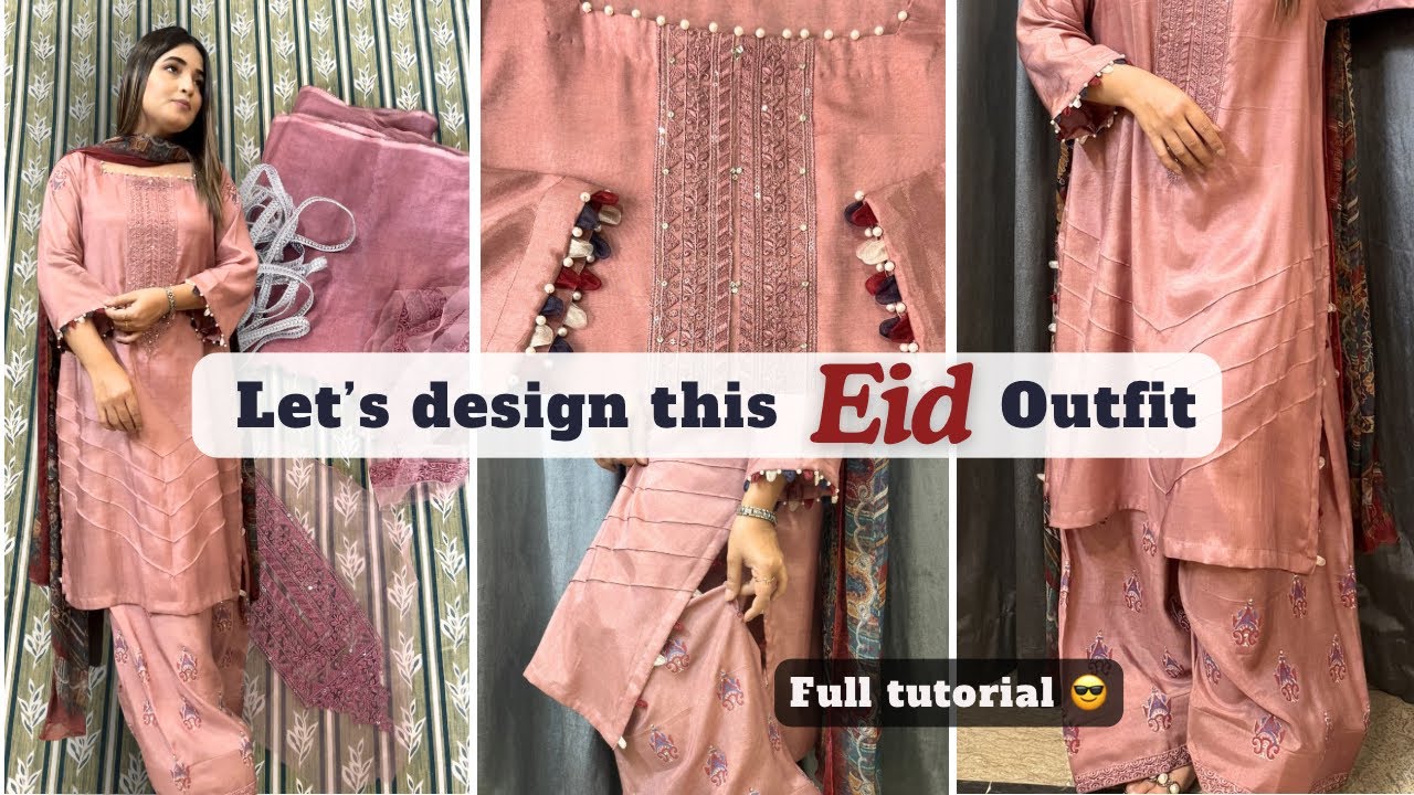 Eid Special Dress Design || Step by Step Full Tutorial ||Plain Suit se Gorgeous Eid Outfit || 2026