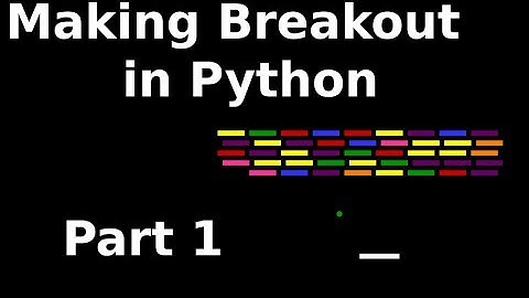 Making Breakout in Python Part 1 : Creating our game screen