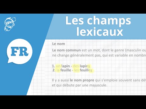 Allô prof - Les champs lexicaux