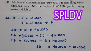 Materi simulasi unbk smp matematika 2018/2019 spldv
