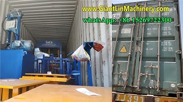 Load container delivery QT4-18 automatic hydraulic block making machine to Guyana