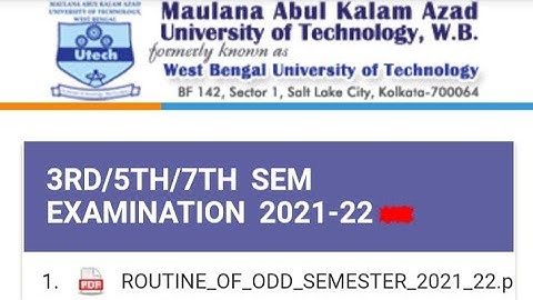 MAKAUT ODD 3rd/5th/7th SEM Exam Routine Finally Published | Check Now.