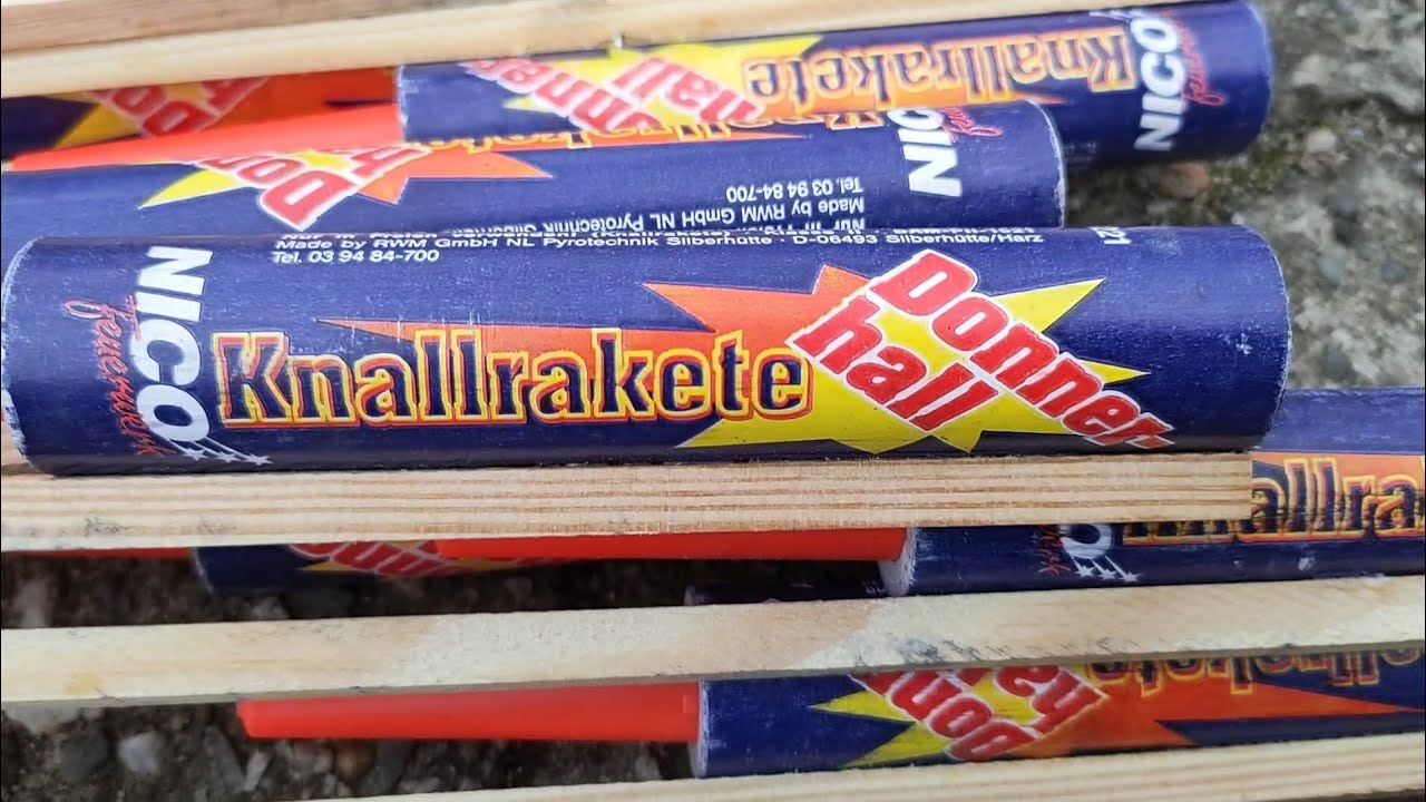 Rarität "NICO DONNERHALL" Schwarzpulver Knall Rakete / Old Stuff