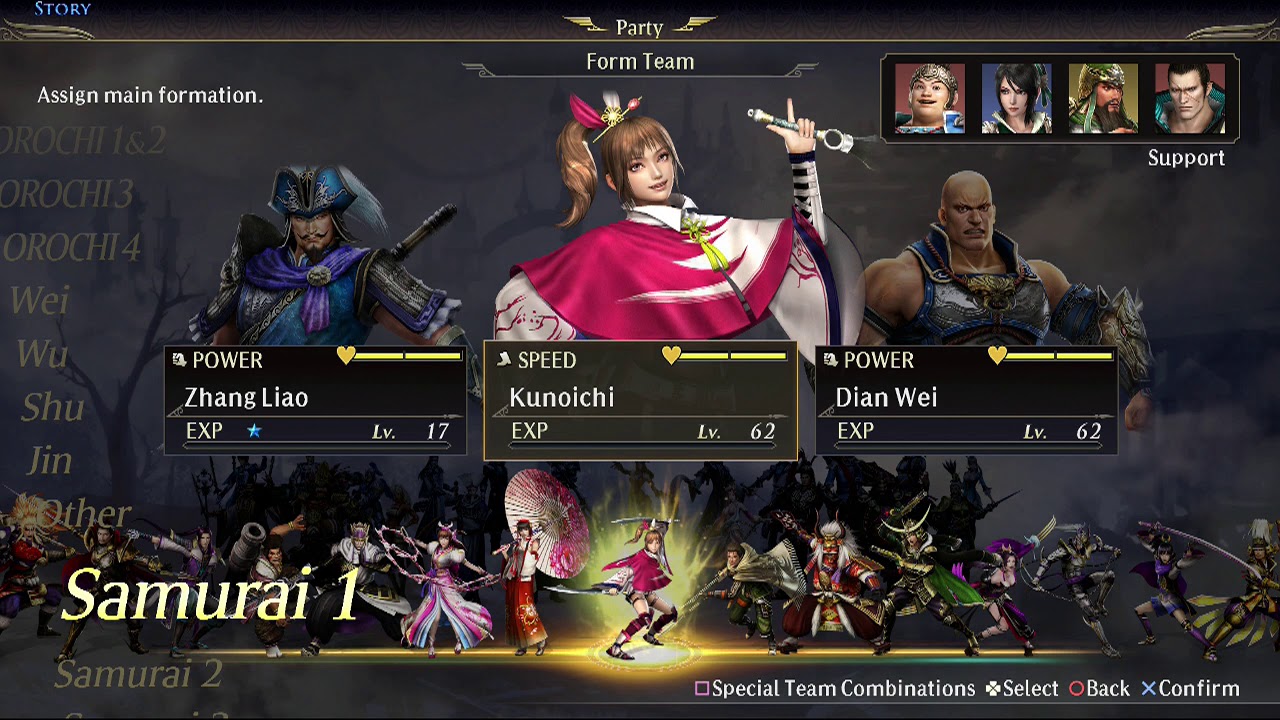 warriors orochi 4 ultimate all characters