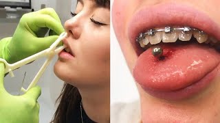 Crazy Piercing Videos On Instagram •  Top 10 Piercings 2021 • Pierced Nose Compilation 01
