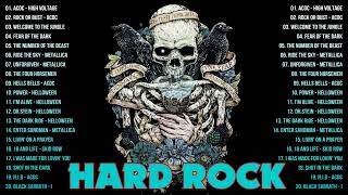 HARD ROCK - Best Hard Rock 80s 90s - ACDC, Metallica, Black Sabbath, Iron Maiden, Bon Jovi