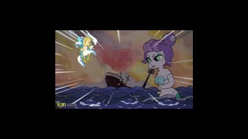 Cala Maria without plane reverse super art boss fight -Cuphead DLC