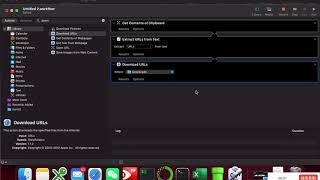 How to create an automator workflow for downloading images on macOS