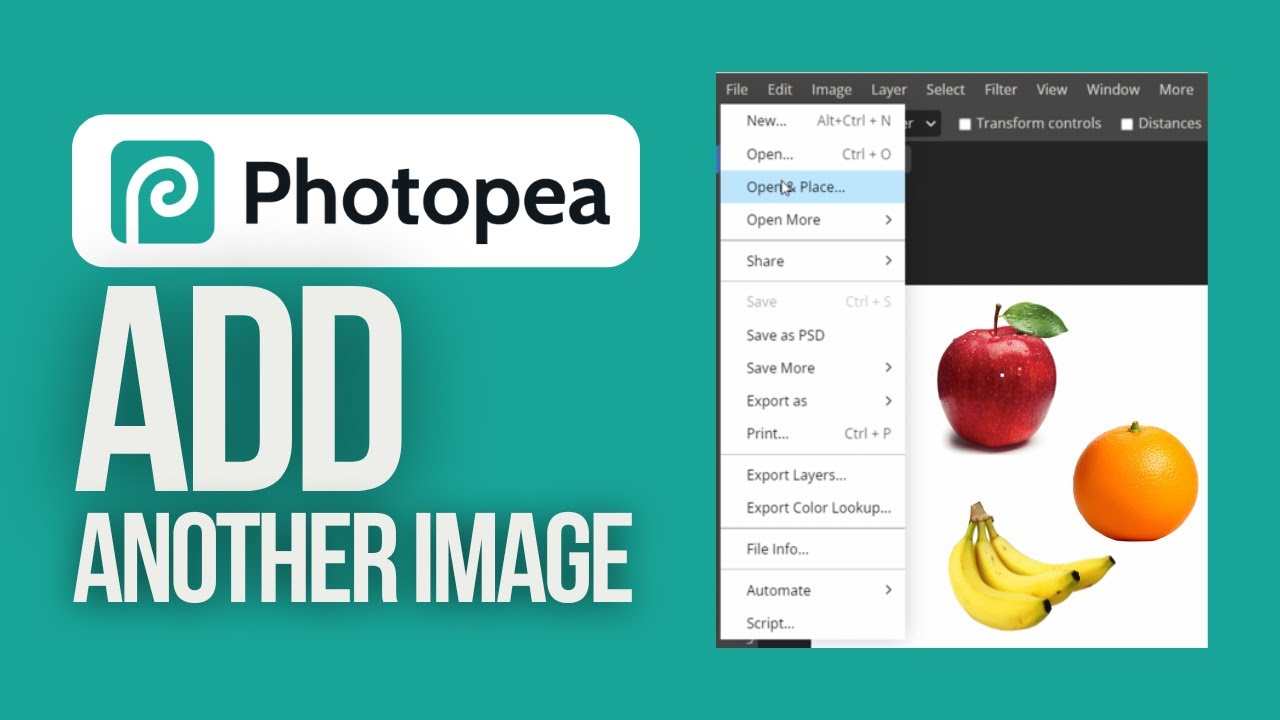 How to Add Another Image| Learn Photopea - YouTube