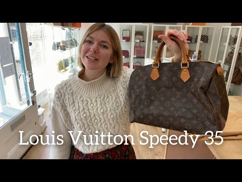 SPEEDY 35 BANDOULIÈRE DAMIER EBENE REVIEW  How to Pack Speedy 35  Bandoulière for an Overnight Stay 