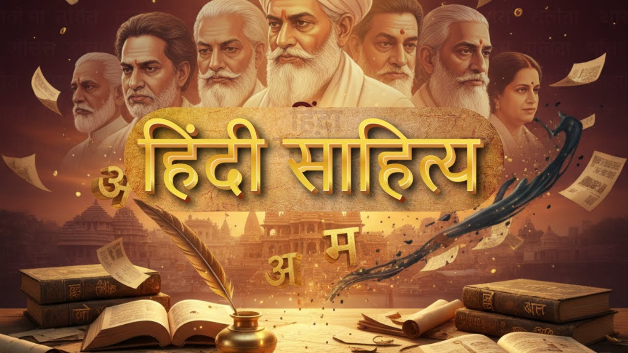 Complete Hindi Literature (हिन्दी साहित्य) One Shot |  For UPSC, UPSI, UGC NET, TGT, PGT & All Exams