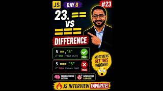 == vs === Interview Question Explained