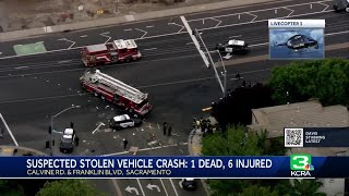 Sacramento crash kills 1, critically injures 5, officials say