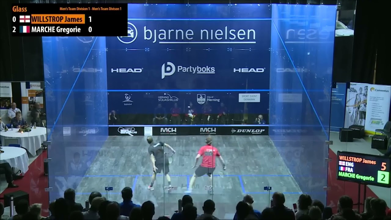 James Willstrop - Gregoire Marche (England vs France) - ESF European Team Squash Championships 2015