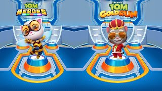 TALKING TOM HERO DASH Vs TALKING TOM GOLD RUN KING TOM Vs QUEEN BEE ANGELA GAMEPLAY WALKTHROUGH screenshot 5