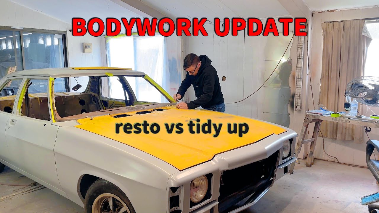 Holden Kingswood body restoration. Quick update & resto vs tidy up