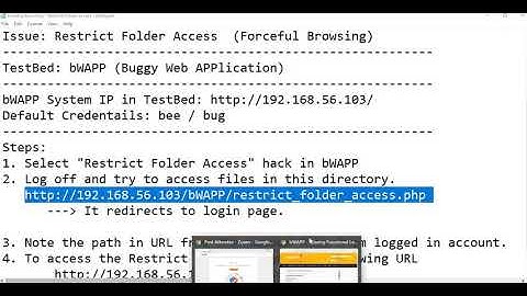 bWAPP - Broken Access Control - Restrict Folder Access (Forceful Browsing) - BAC - MFLAC