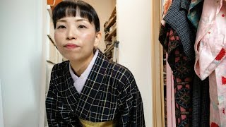 今日はチャレンジしてることが二つ！ダブルガーゼの半衿と帯芯を利用した長襦袢の衿芯