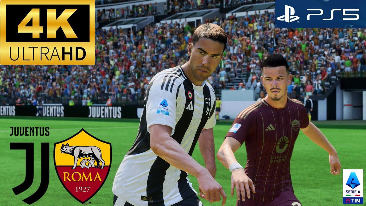 FC 25 - JUVENTUS VS ROMA - CALCIO SERIE A TIM 24/25 - ULTRA REALISM 4K PS5 - ALLIANZ STADIUM