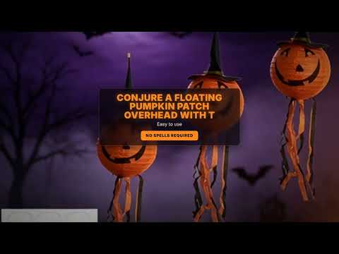 Halloween 3pc Set of Pumpkin Paper Lanterns with Witch Hat Tassels