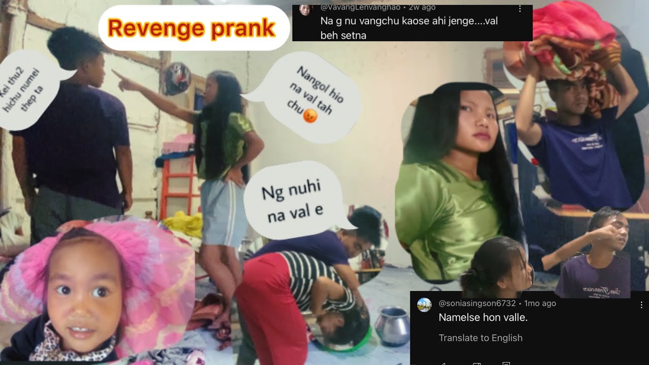 Revenge prank on wife😂numei ho Ana Ki phin doh hih uvo🥹