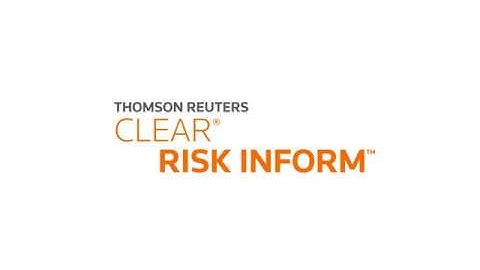 Thomson Reuters CLEAR Risk Inform Demo Video
