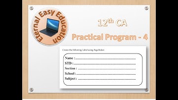 TN 12th CA practical program - 4 Creating Label